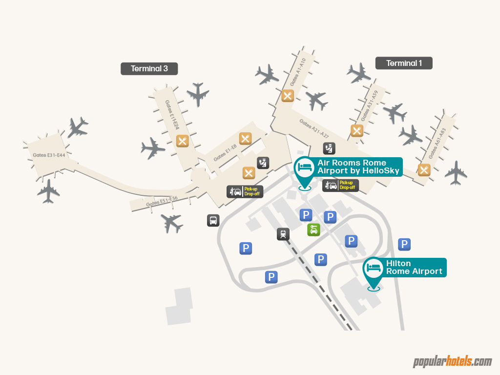 Hotels inside rome fiumicino airport(FCO)