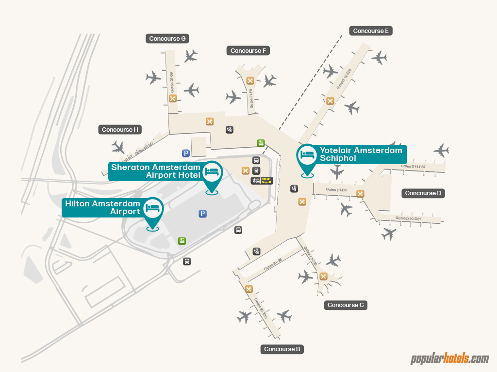 Hotels inside amsterdam airport hotels(AMS) airport